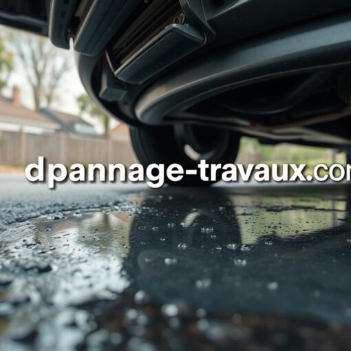 eau qui coule sous voiture climatisation