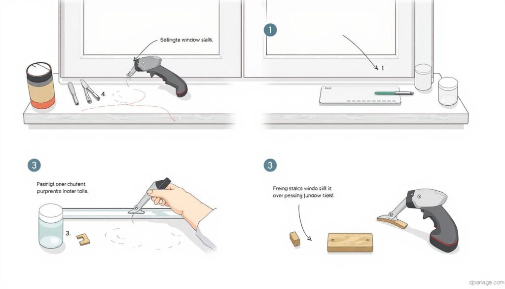 étapes scellement appui fenêtre