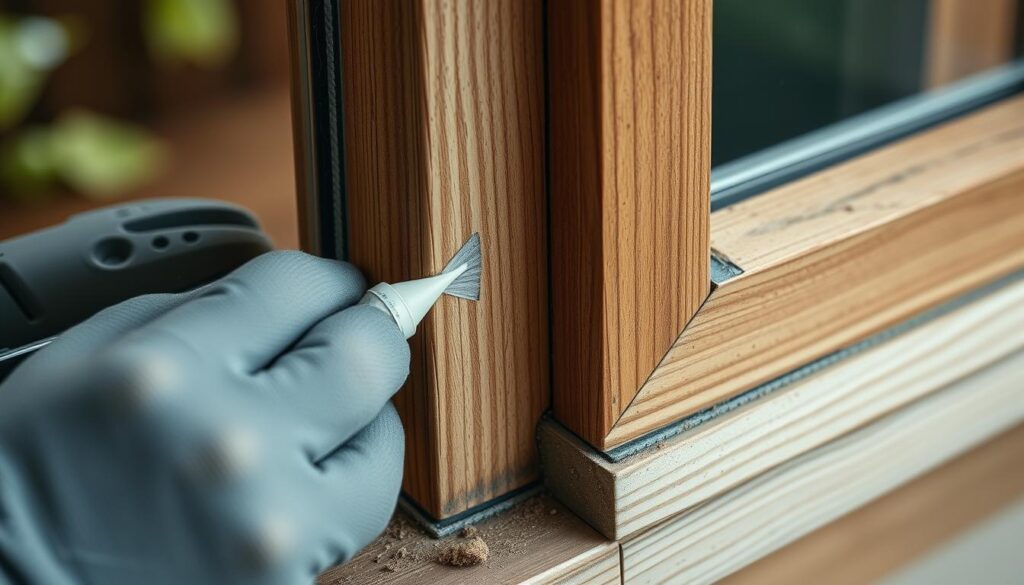 Entretien des joints de fenêtre en bois