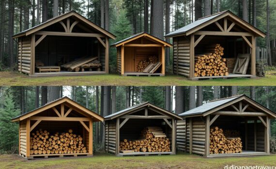 abris de bois de chauffage