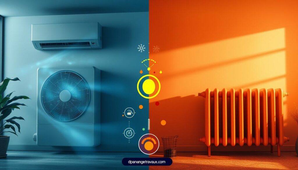 climatisation réversible versus chauffage traditionnel