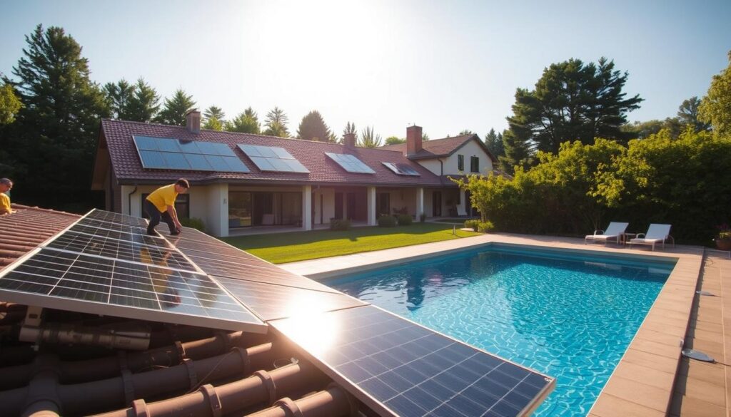 installation chauffage solaire piscine