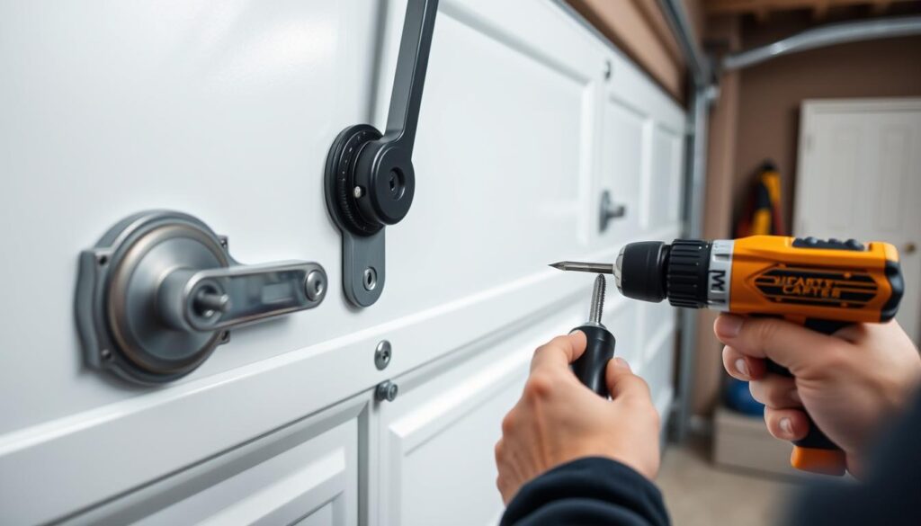 installation de serrure pour porte de garage