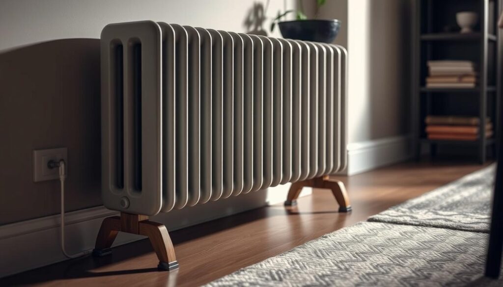 pieds en métal et en bois pour radiateur