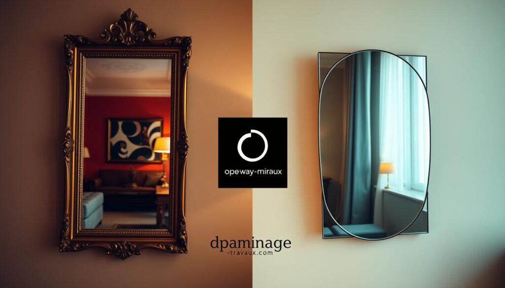 Comparaison de miroirs sans tain et classiques