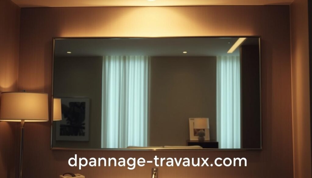 Éclairage miroir sans tain