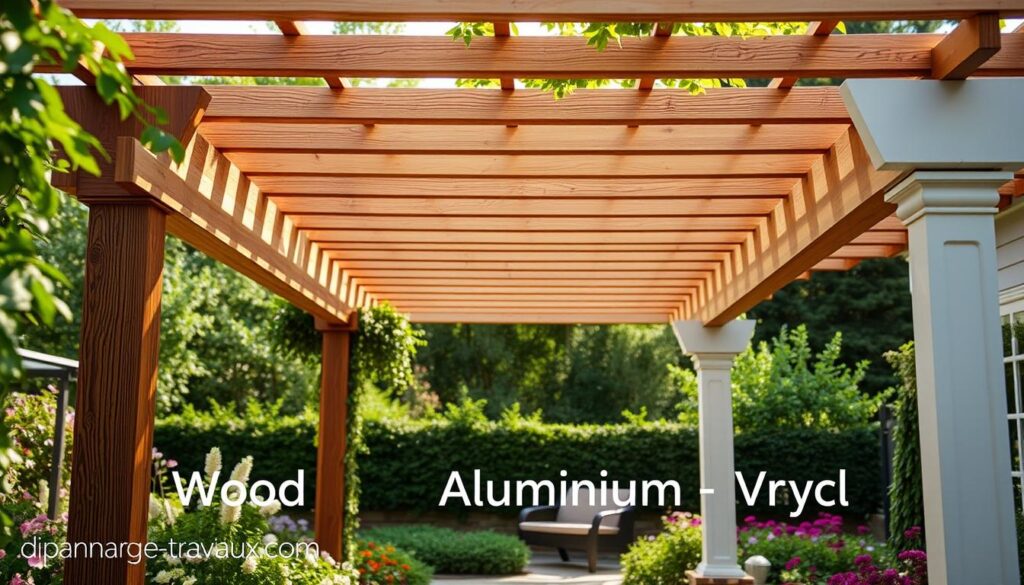 Matériaux de pergola comparés